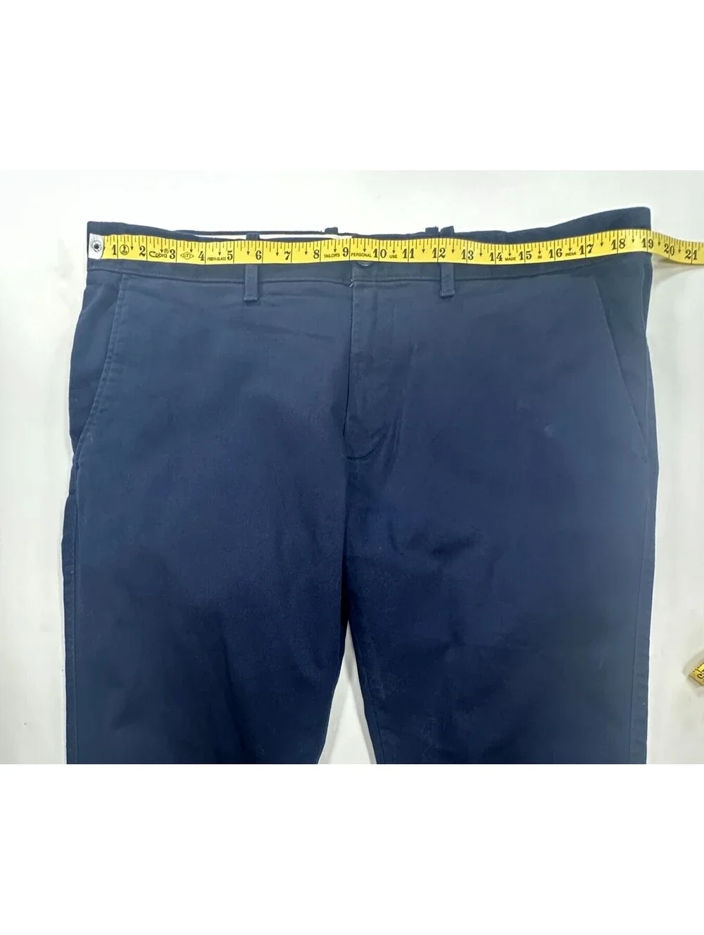 J Crew Flex Slim Fit Flat Front Chinos Blue Mens 36/32